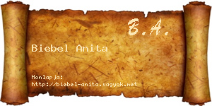 Biebel Anita névjegykártya